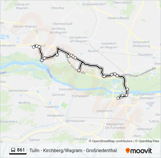 861 Bus Line Map