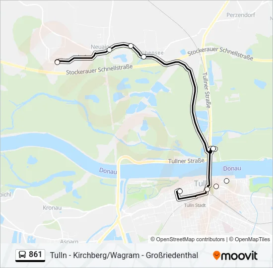 861 Bus Line Map