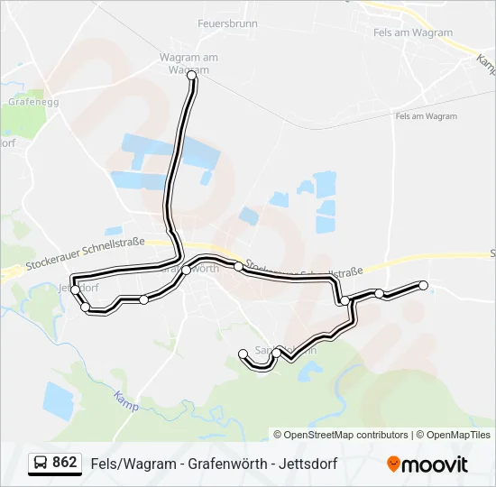 862 Bus Line Map
