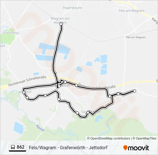 862 Bus Line Map