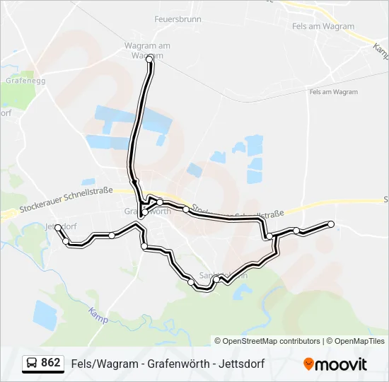 862 Bus Line Map