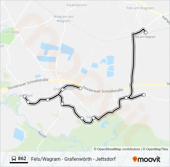 862 Bus Line Map