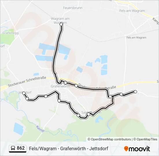 862 Bus Line Map