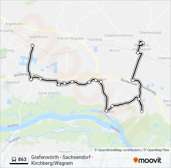 863 Bus Line Map
