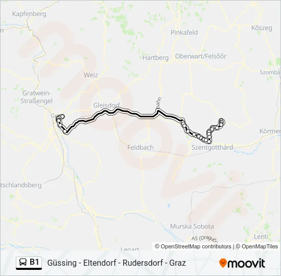 B1 Bus Line Map