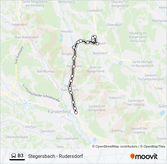 B3 Bus Line Map