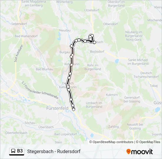 B3 Bus Line Map