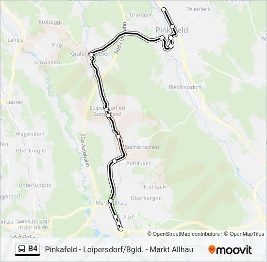 B4 Bus Line Map