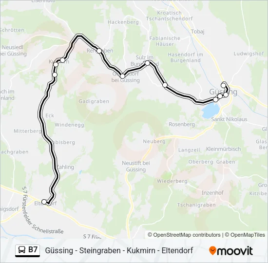 B7 Bus Line Map