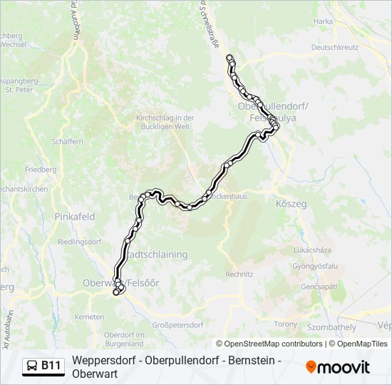 B11 bus Line Map