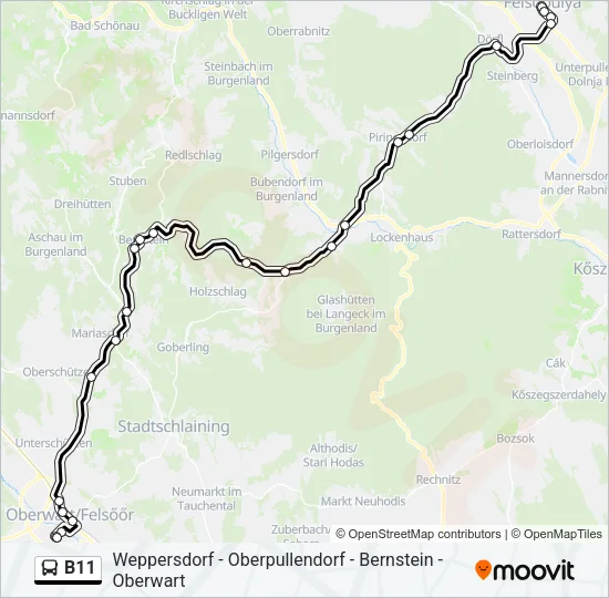 B11 Bus Line Map