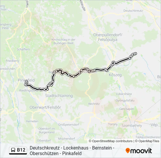 B12 Bus Line Map