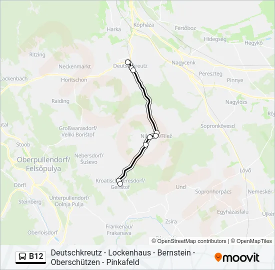 B12 Bus Line Map