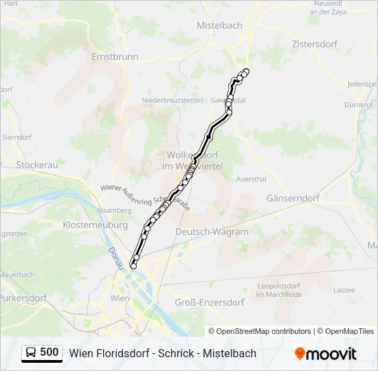 500 Bus Line Map