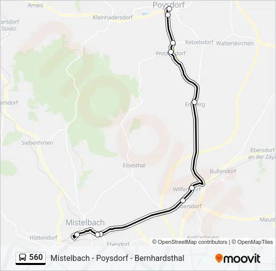 560 Bus Line Map