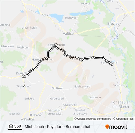 560 bus Line Map