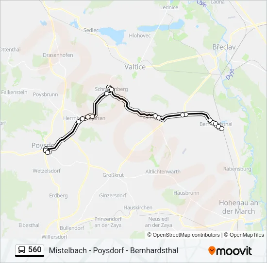 560 Bus Line Map
