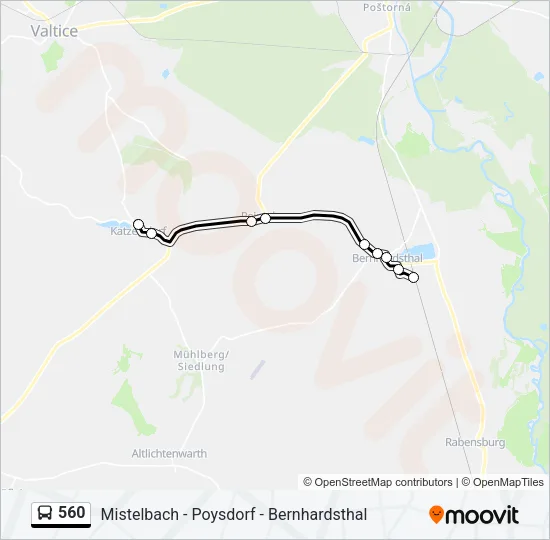 560 Bus Line Map
