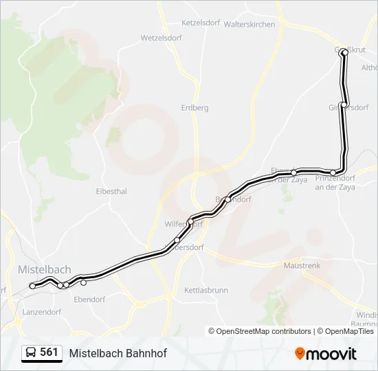 561 Bus Line Map