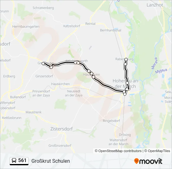 561 Bus Line Map