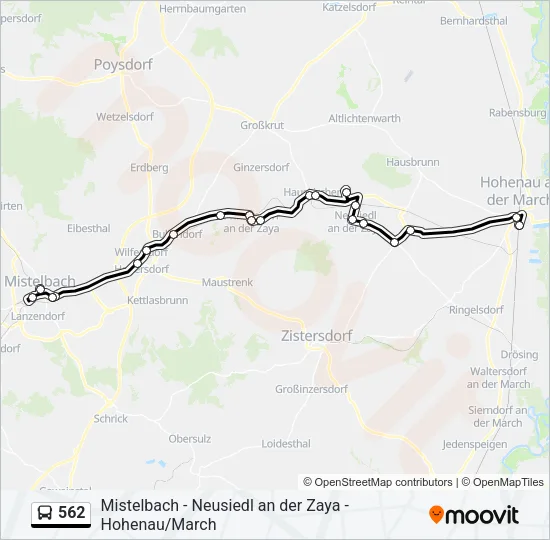 562 Bus Line Map
