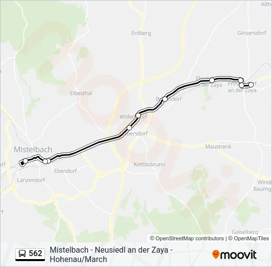 562 Bus Line Map