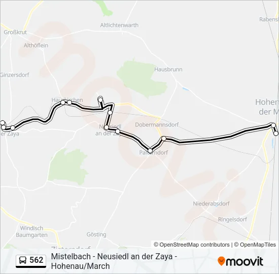 562 Bus Line Map