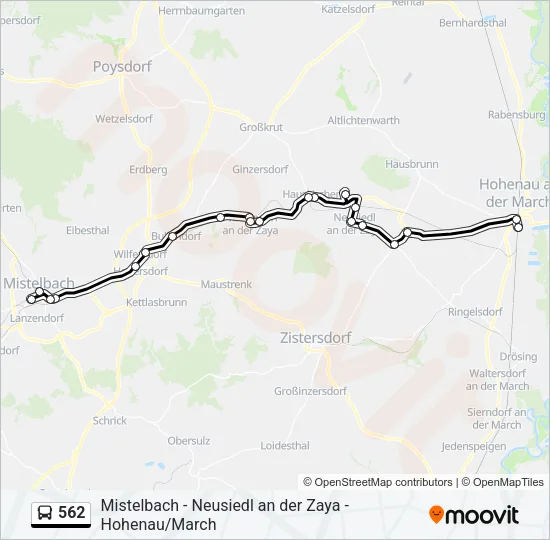 562 Bus Line Map