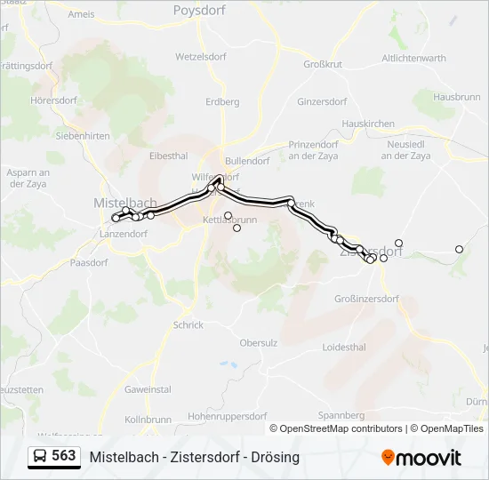 563 Bus Line Map