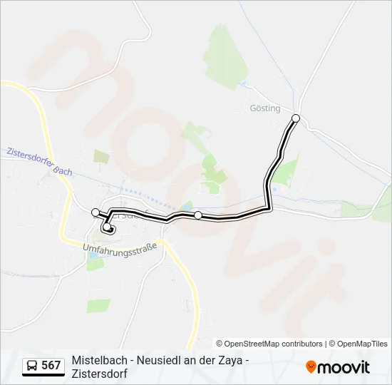 567 Bus Line Map