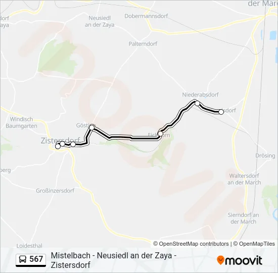 567 Bus Line Map