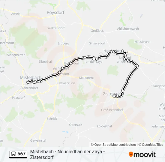 567 Bus Line Map