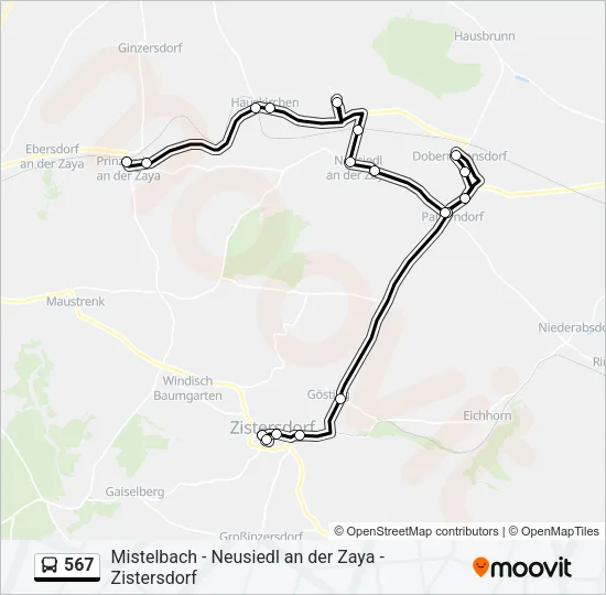 567 Bus Line Map