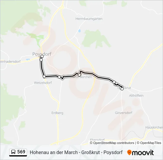 569 Bus Line Map