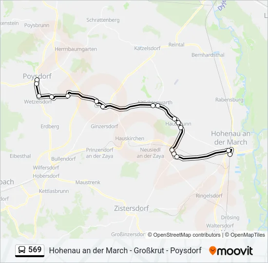 569 Bus Line Map