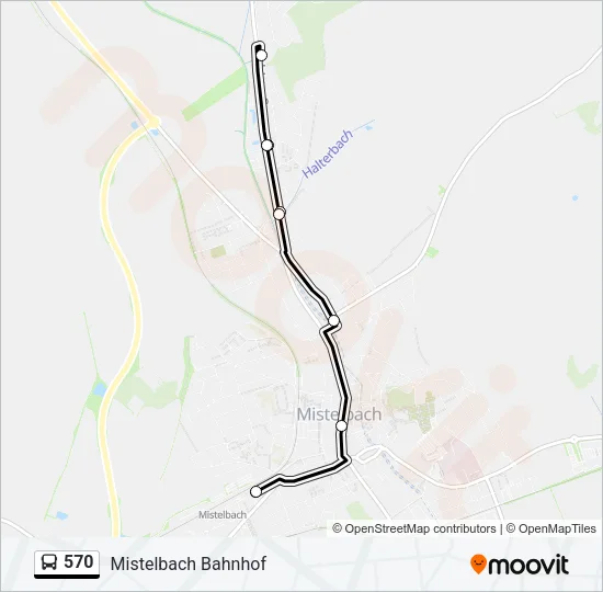 570 Bus Line Map