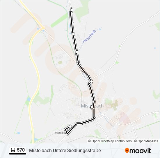 570 bus Line Map