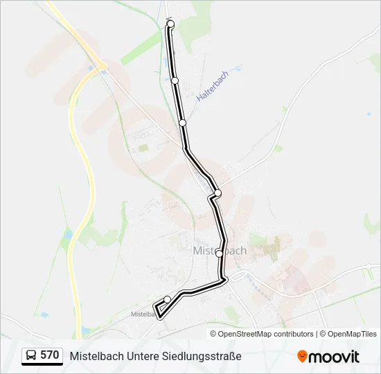 570 Bus Line Map