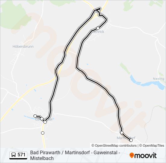 571 bus Line Map