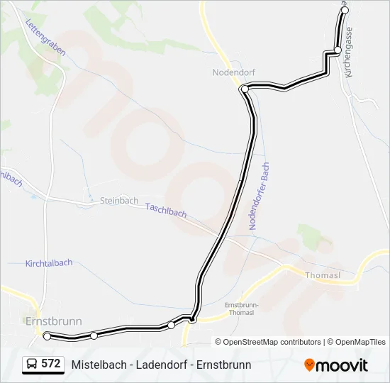 572 Bus Line Map