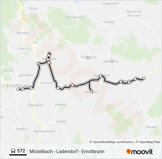572 Bus Line Map