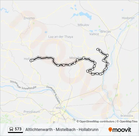 573 Bus Line Map