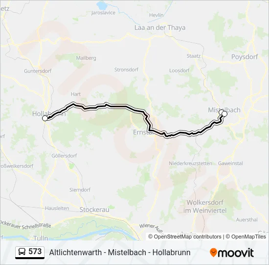 573 Bus Line Map