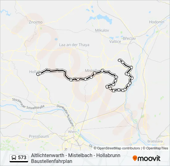 573 Bus Line Map