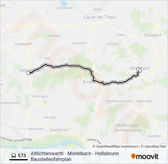 573 Bus Line Map