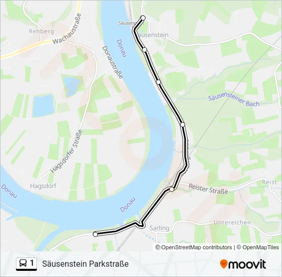 1 Bus Line Map