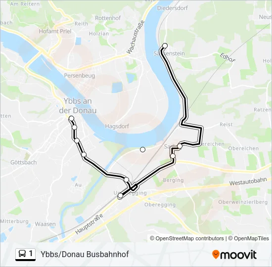 1 Bus Line Map