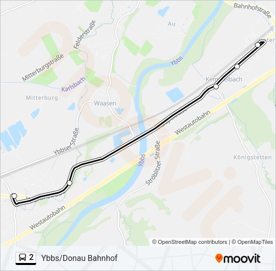 Buslinie 2 Karte