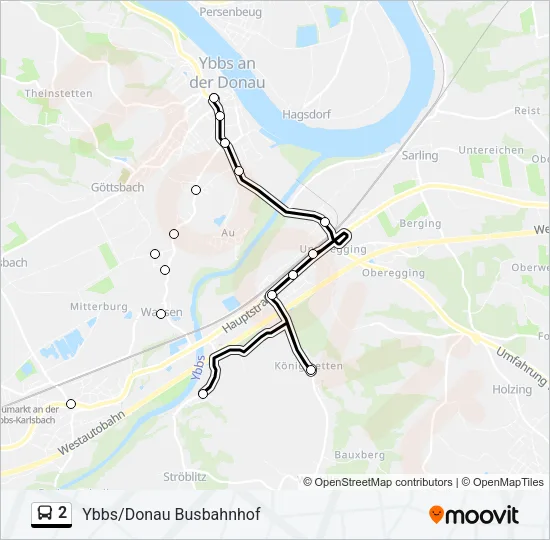 2 Bus Line Map