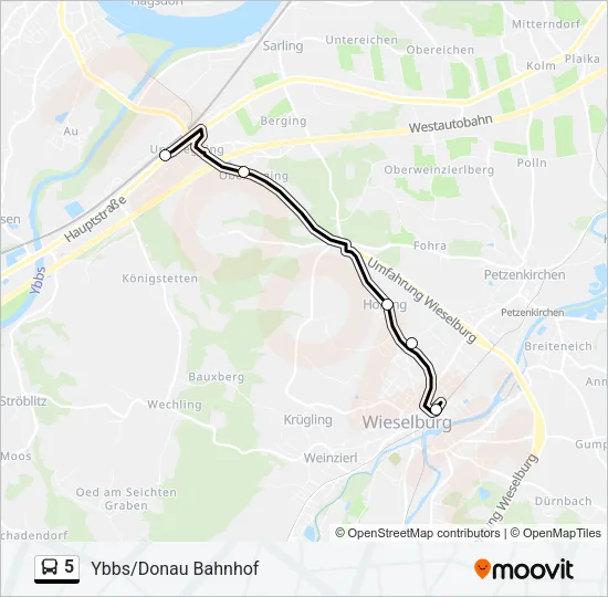 5 Bus Line Map